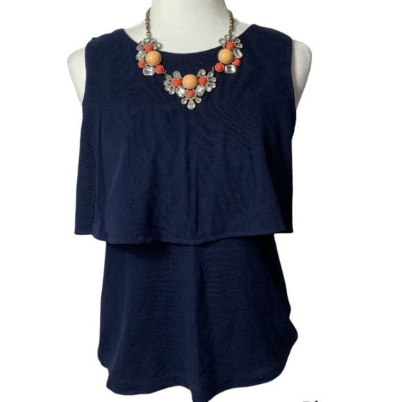 J.Crew Tiered Sleeveless Shell Top - Picture 1 of 6